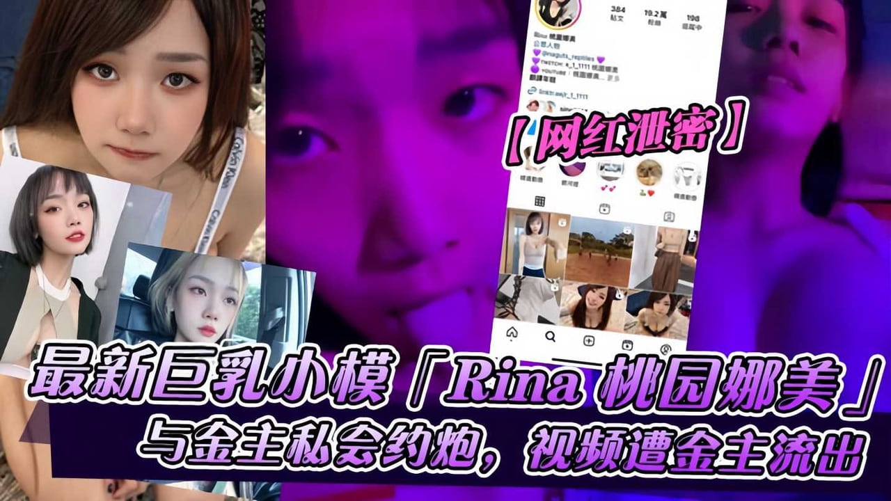 【网红泄密】巨乳小模「Rina桃园娜美」