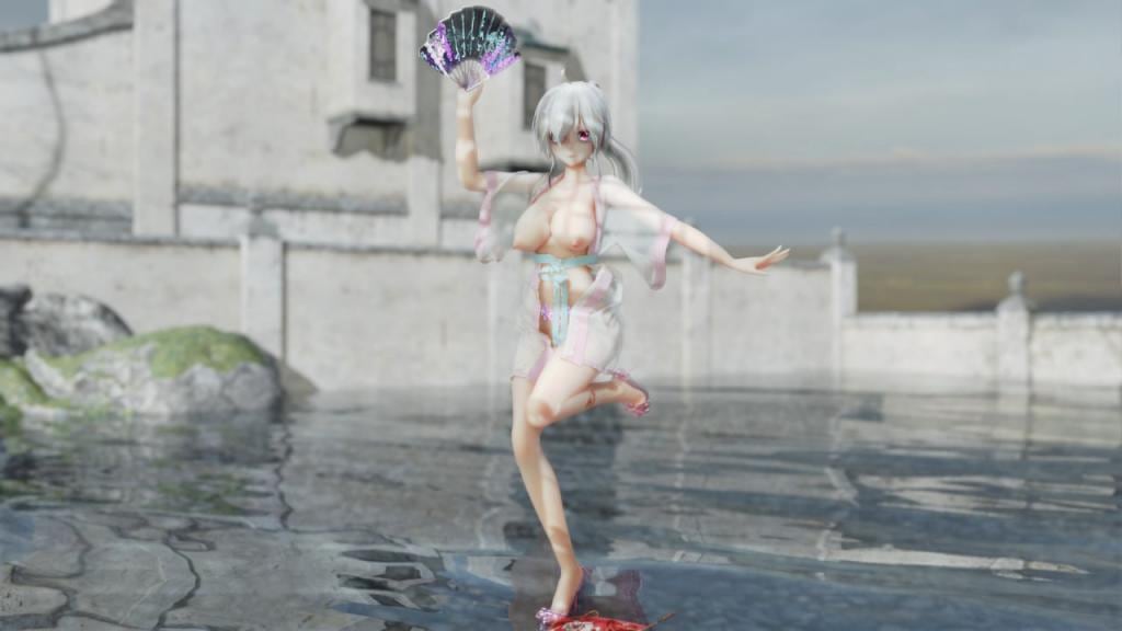 MMD52 汉服萝莉骚穴湿透 弱音少女被疯狂内射