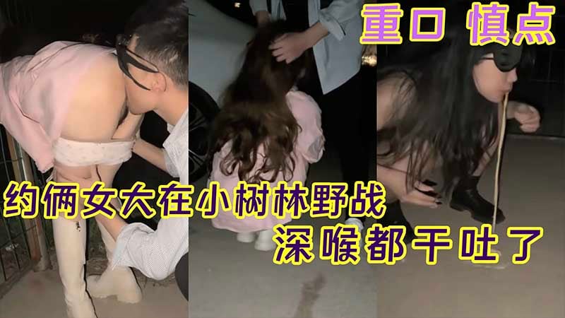 [无码] 双飞女大学生小树林野战 深喉爆操干到吐白沫